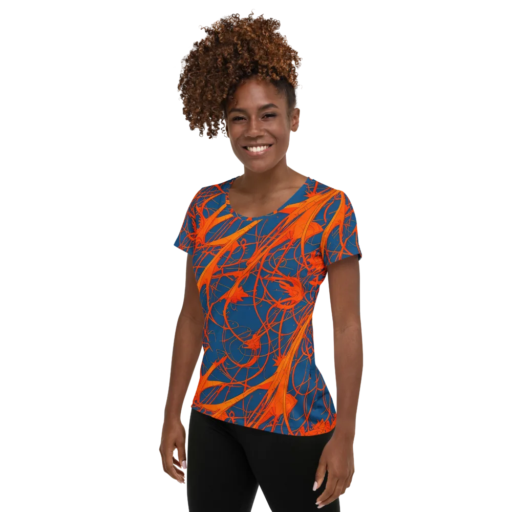 Nautical Ember on Women's Athletic T-Shirt — Left