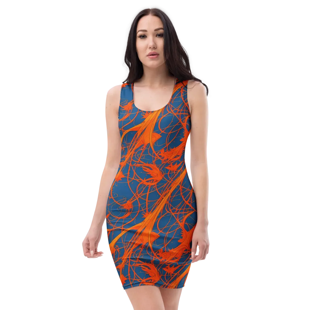Nautical Ember on Bodycon Dress — Front