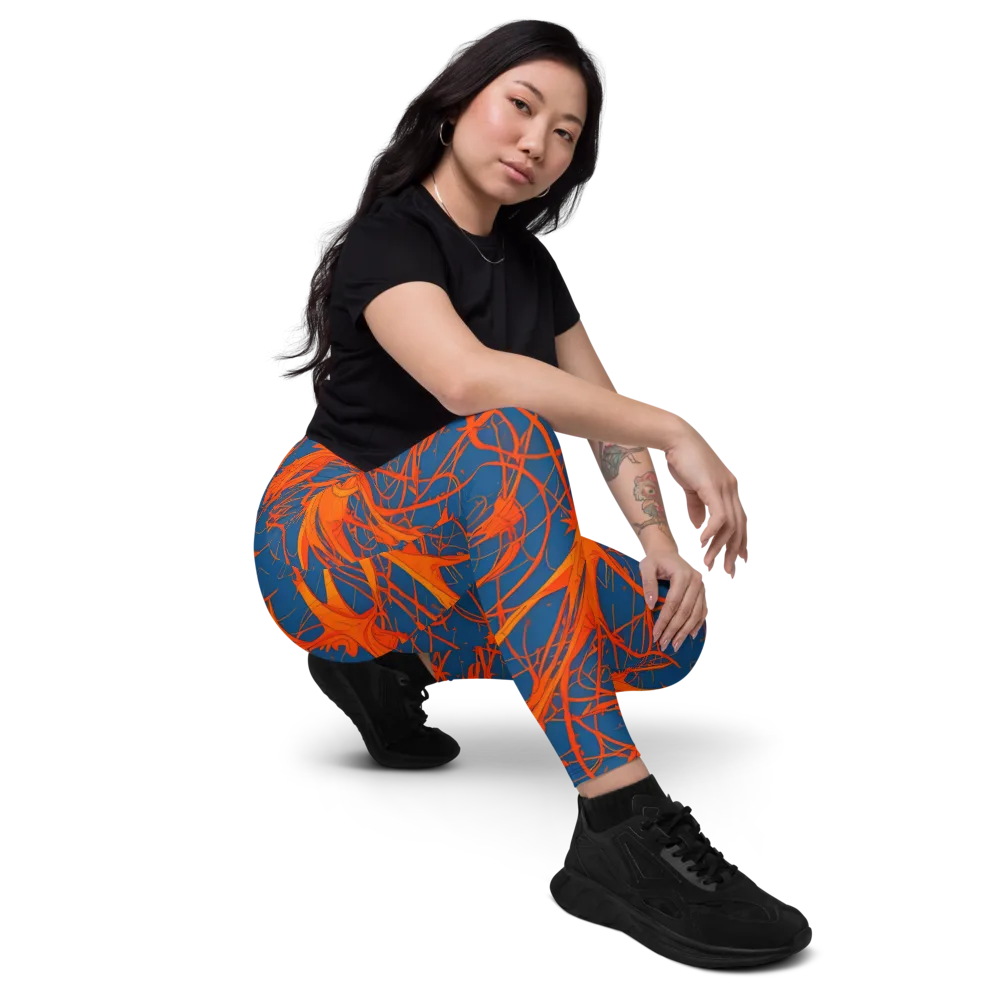 Nautical Ember on Leggings with Pockets — Right Front