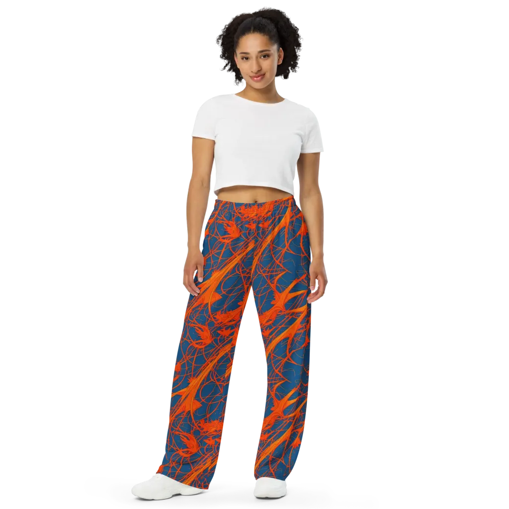Nautical Ember on Wide-Leg Pants — Front