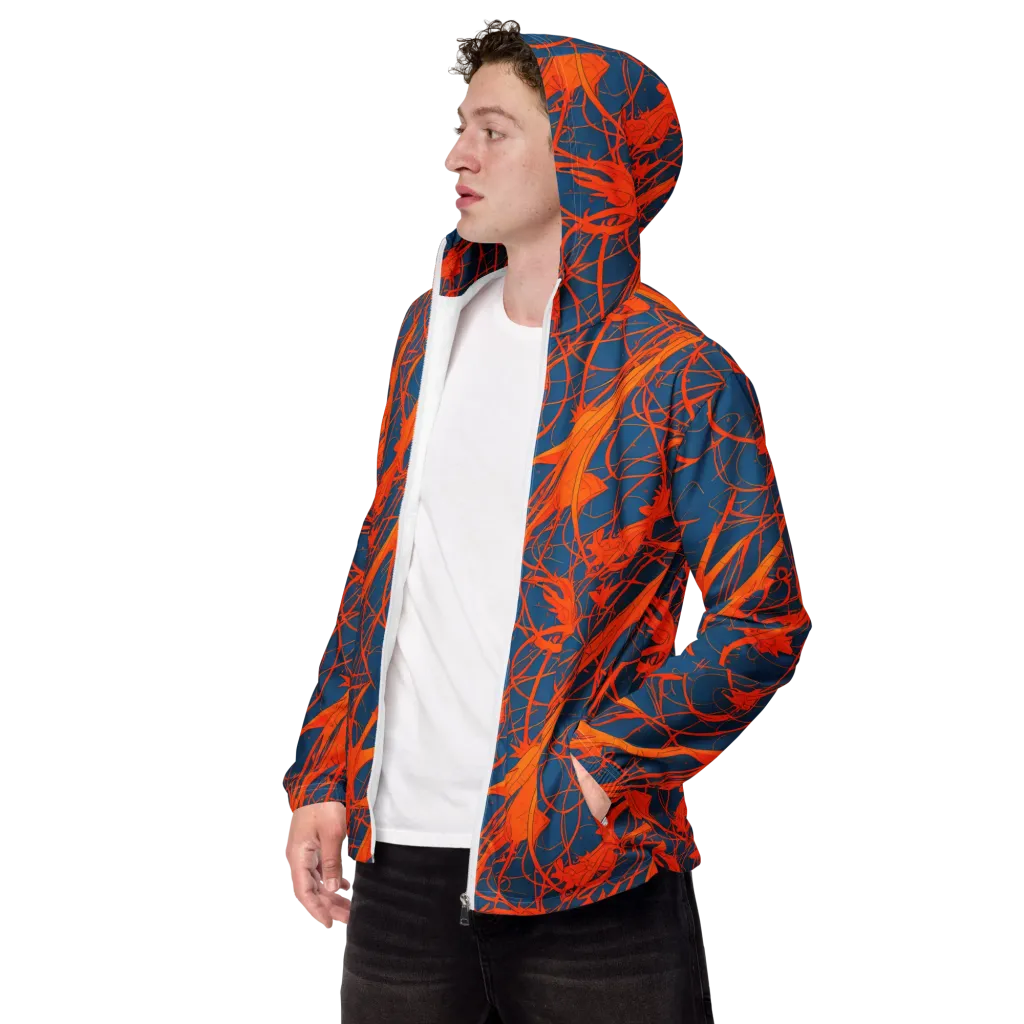 Nautical Ember on Men's Windbreaker — Left Front