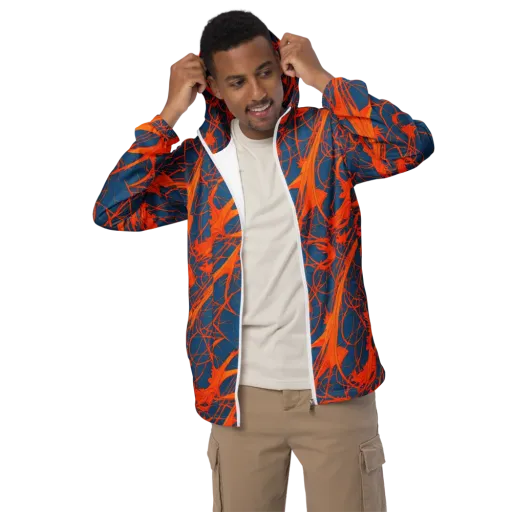 Nautical Ember on a Men's Windbreaker