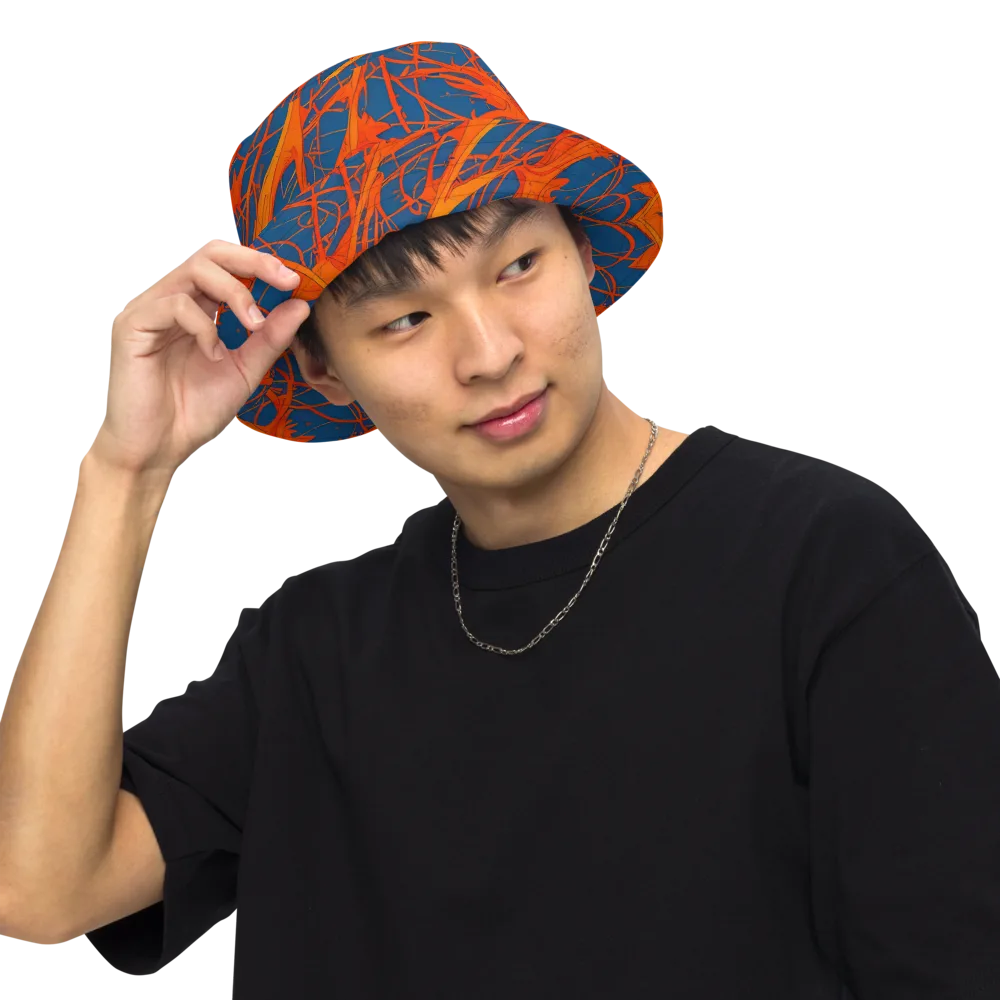 Nautical Ember on Reversible Bucket Hat — Front Inside