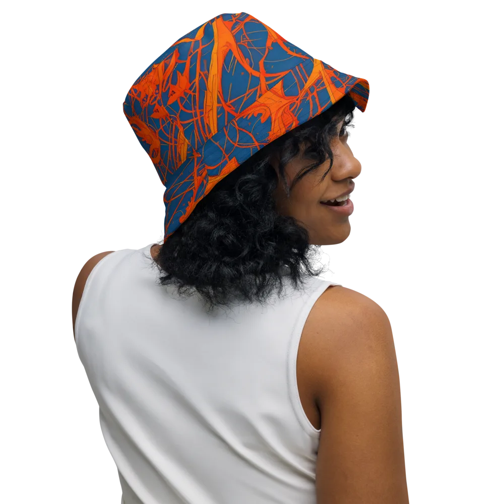 Nautical Ember on Reversible Bucket Hat — Right Outside
