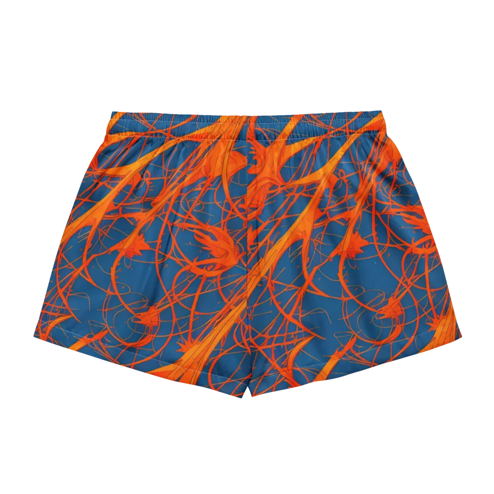 Nautical Ember on Women's Pajama Shorts — Back