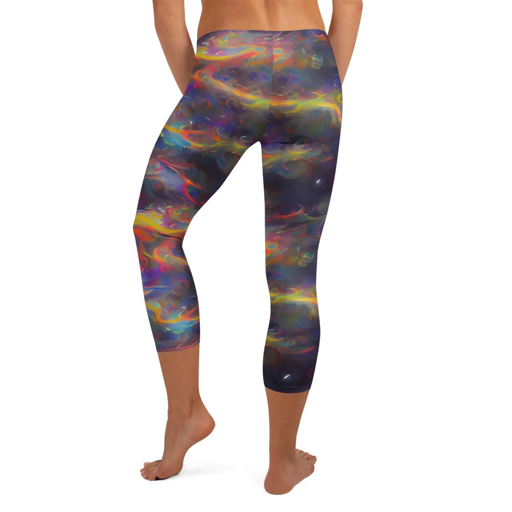 Beloeil Dreamscape on Capri Leggings — Back