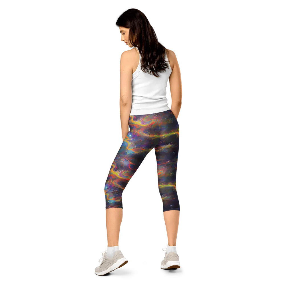 Beloeil Dreamscape on Capri Leggings — Back