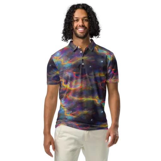 Beloeil Dreamscape on a Men's Slim Fit Polo Shirt