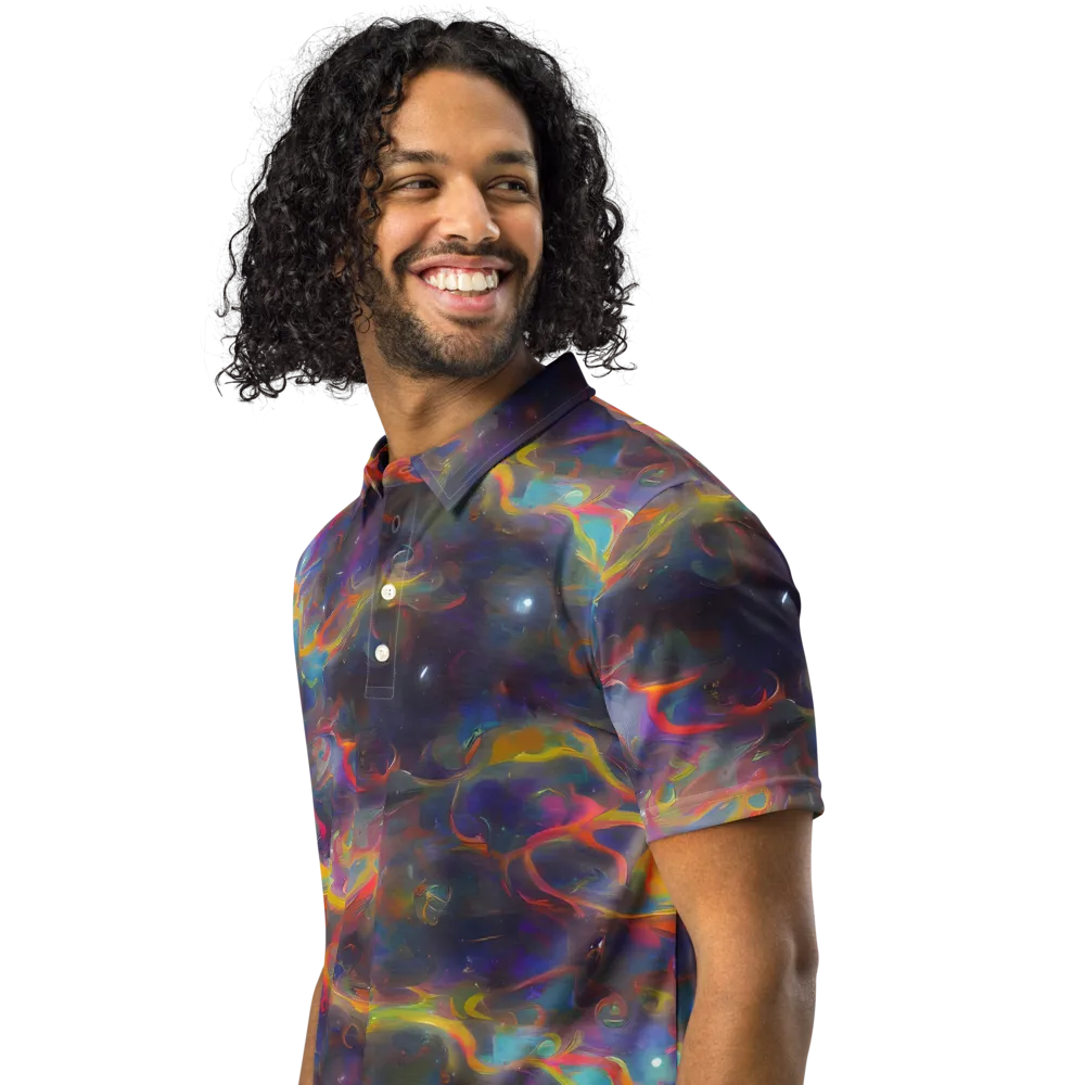 Beloeil Dreamscape on Men's Slim Fit Polo Shirt — Left Front