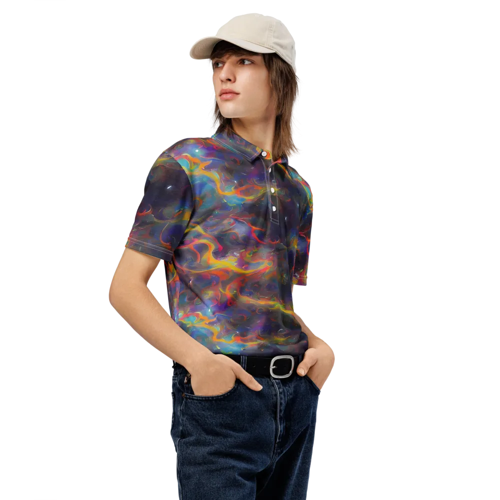 Beloeil Dreamscape on Men's Slim Fit Polo Shirt — Right Front