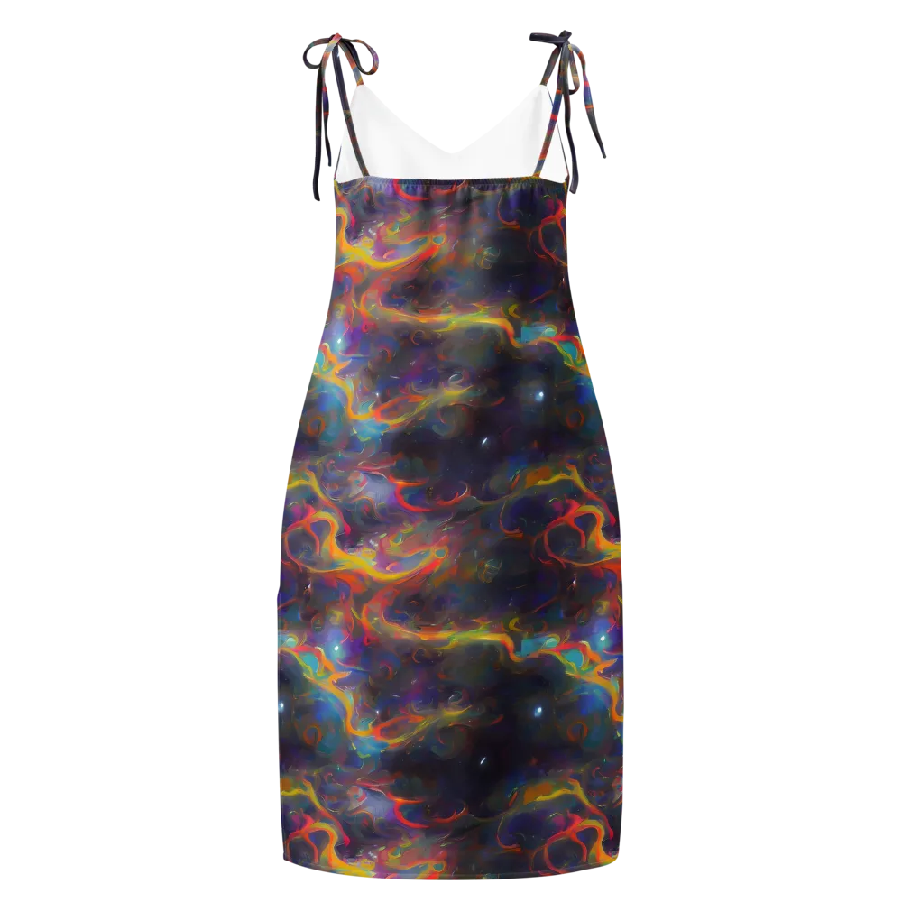 Beloeil Dreamscape on Slip Dress — Back