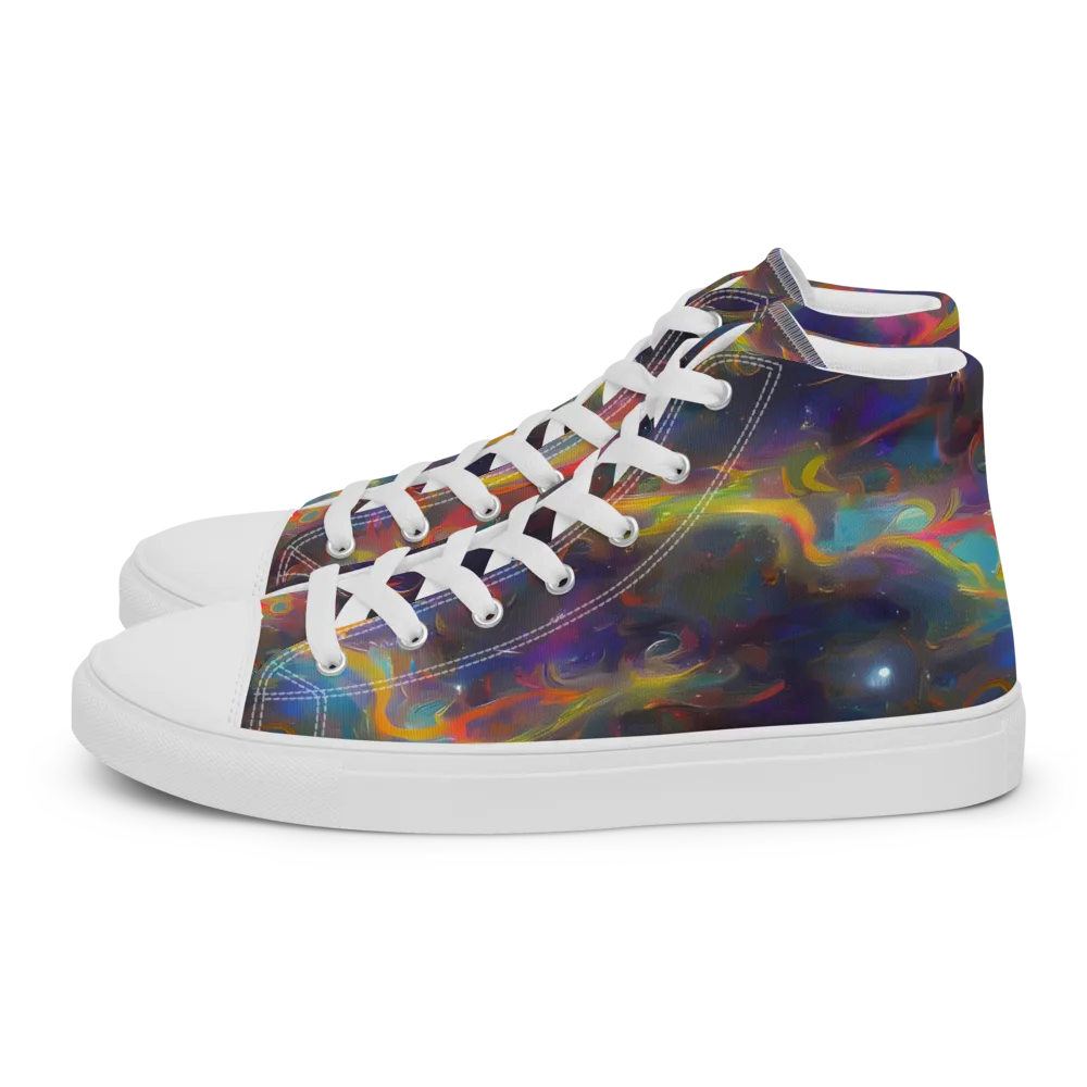 Beloeil Dreamscape on Men's High Top Canvas Shoes — Left