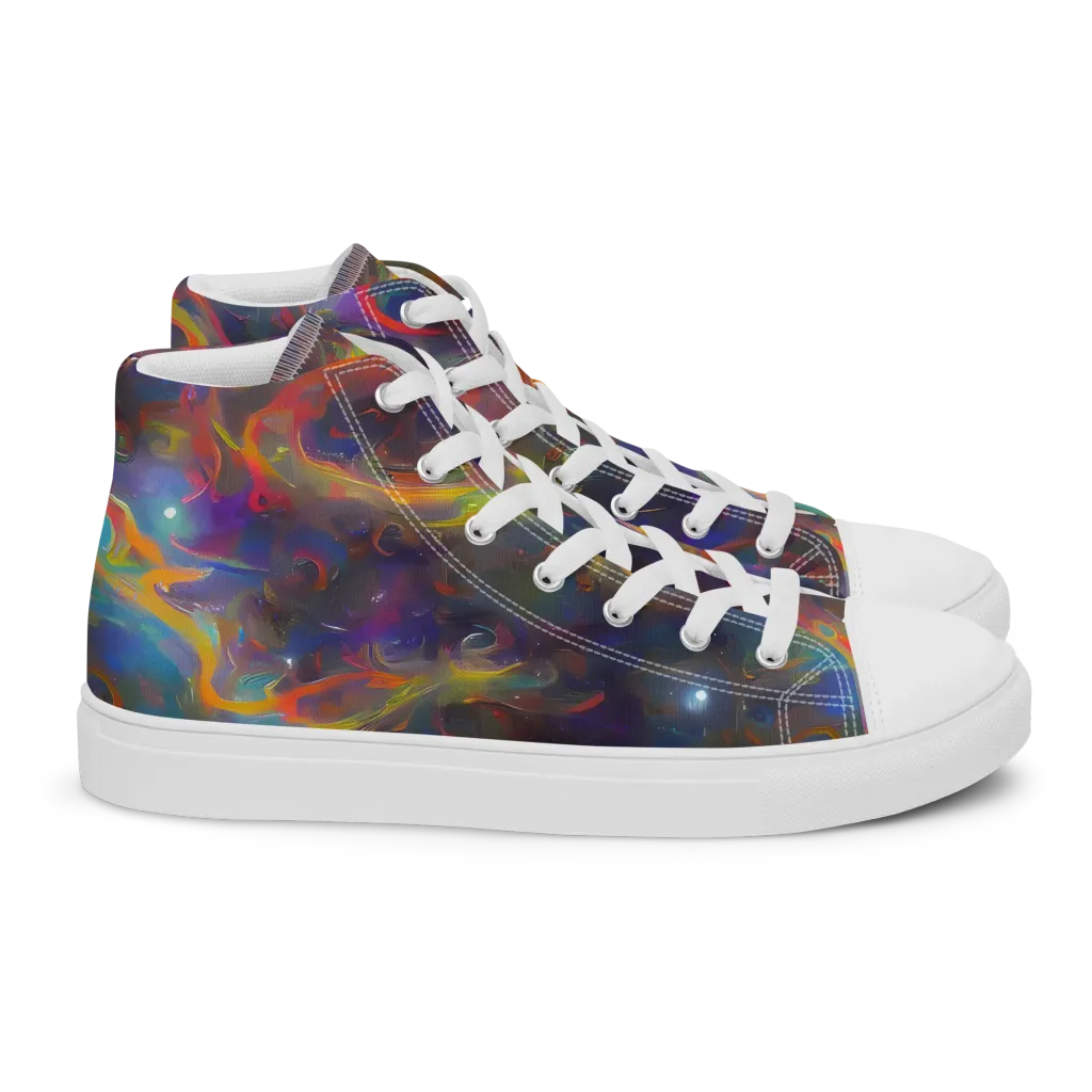 Beloeil Dreamscape on Women's High Top Canvas Shoes — Right