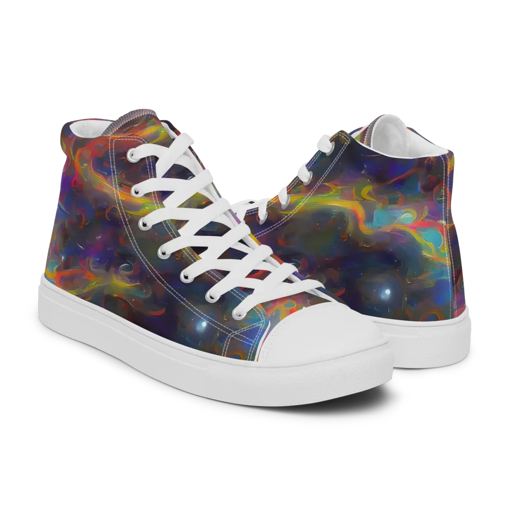 Beloeil Dreamscape on Women's High Top Canvas Shoes — Right