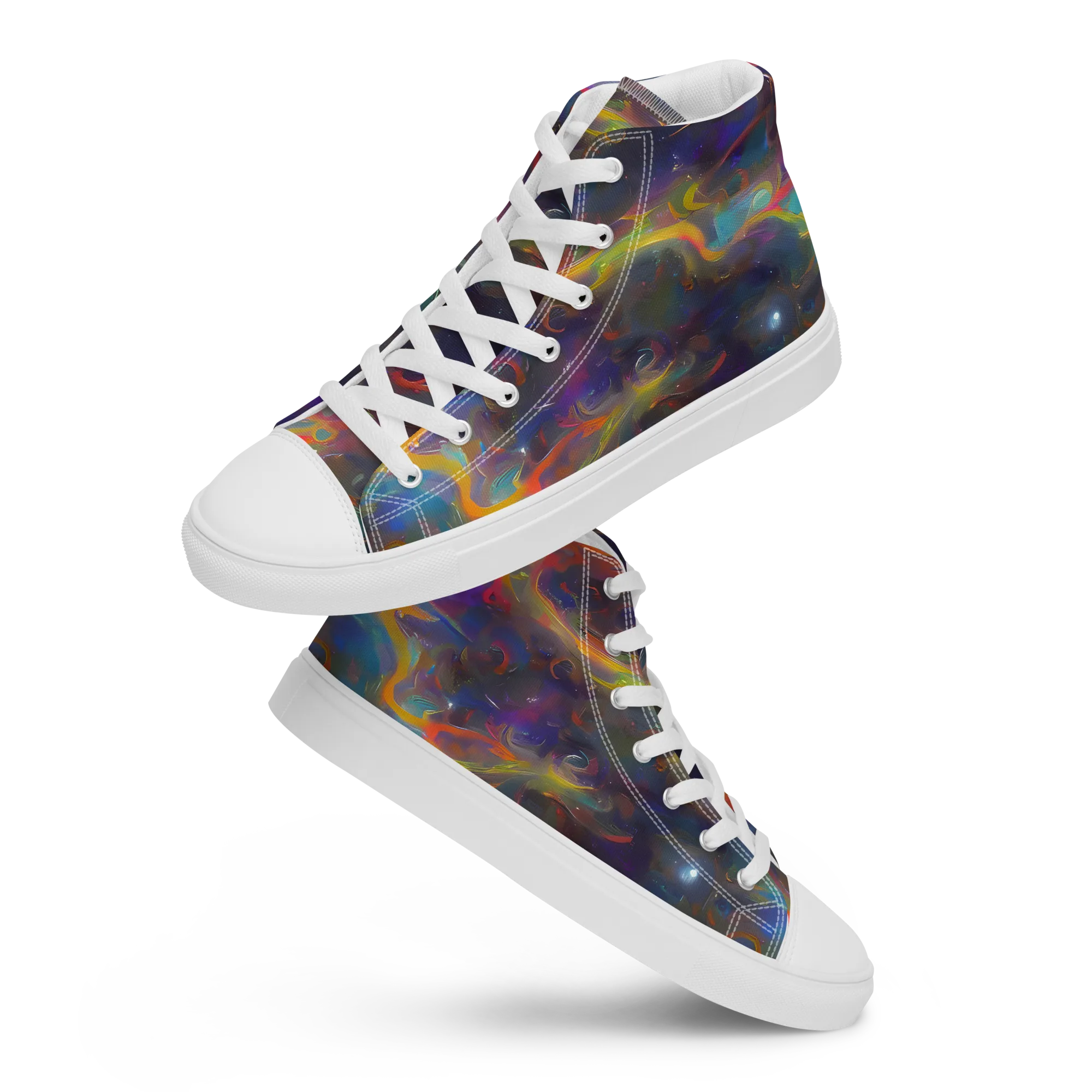 Beloeil Dreamscape on Women's High Top Canvas Shoes — Front