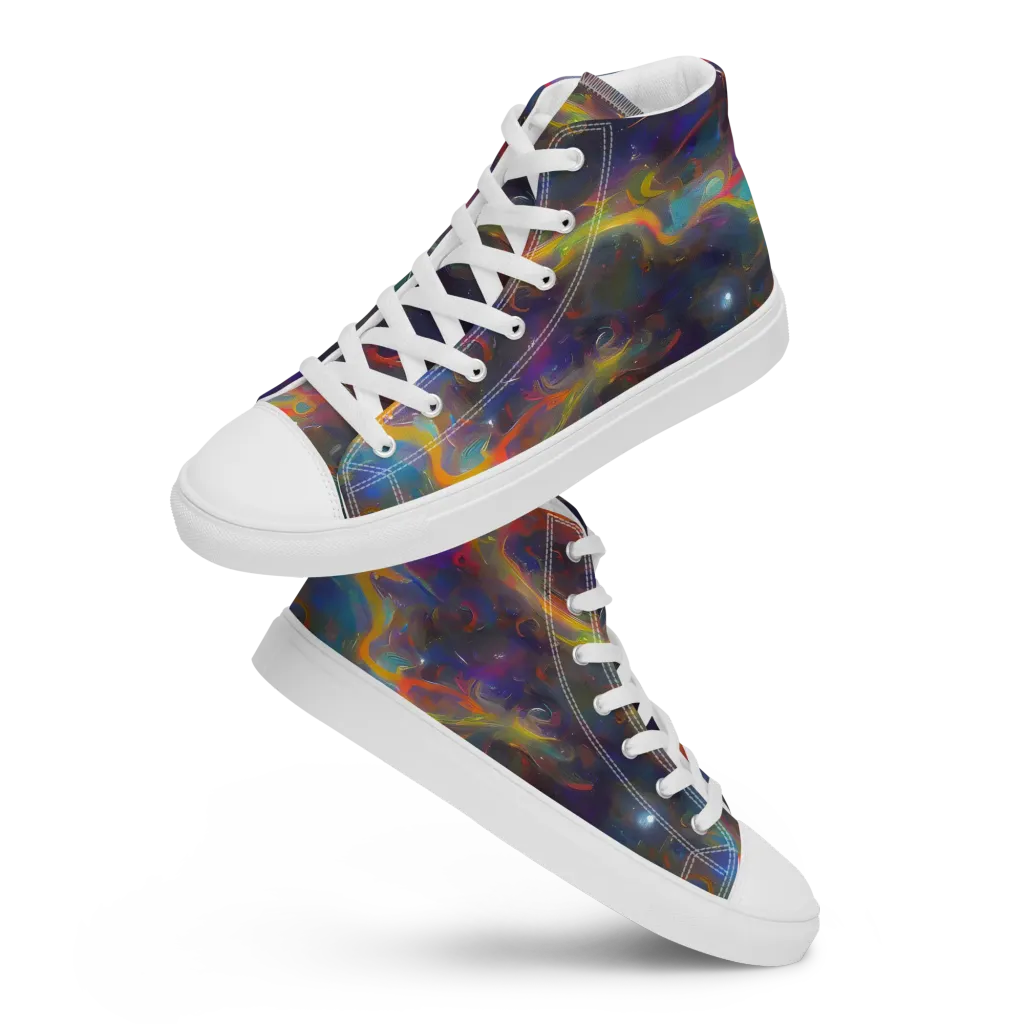Beloeil Dreamscape on Women's High Top Canvas Shoes — Front