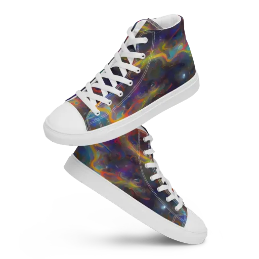 Beloeil Dreamscape on a Women's High Top Canvas Shoes