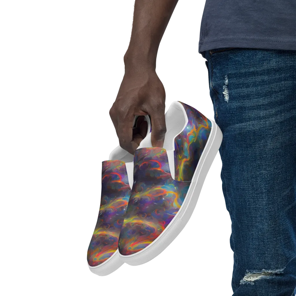 Beloeil Dreamscape on Men's Slip-On Canvas Shoes — Left Front