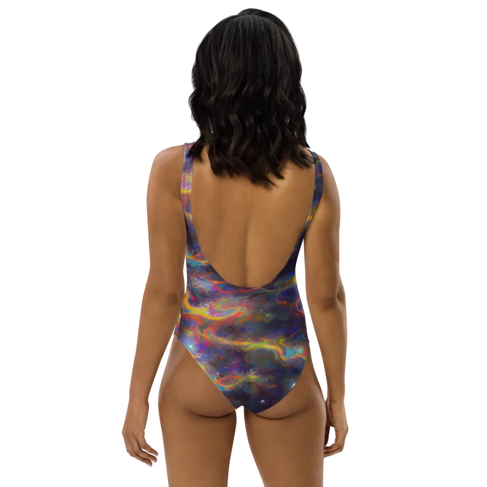 Beloeil Dreamscape on One-Piece Swimsuit — Back