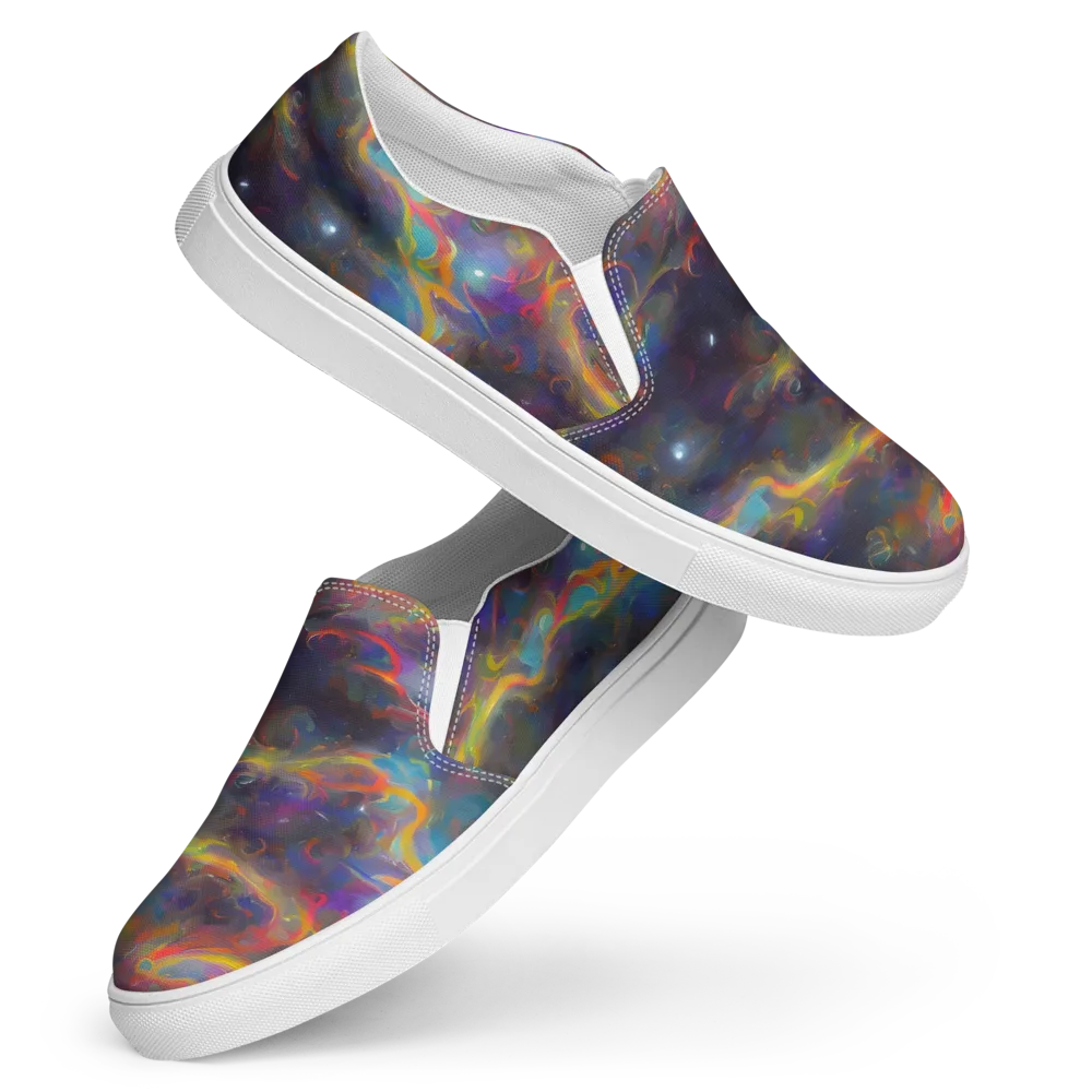 Beloeil Dreamscape on Women's Slip-On Canvas Shoes — Front