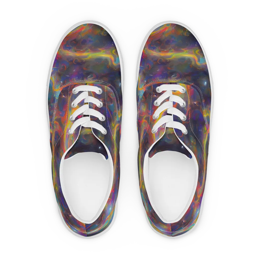 Beloeil Dreamscape on Men's Lace-Up Canvas Shoes — Front
