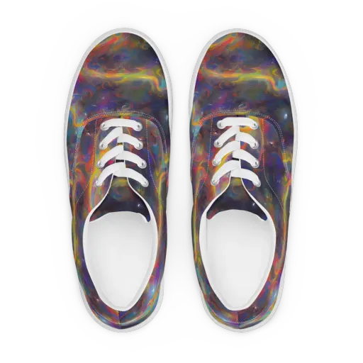Beloeil Dreamscape on a Men's Lace-Up Canvas Shoes