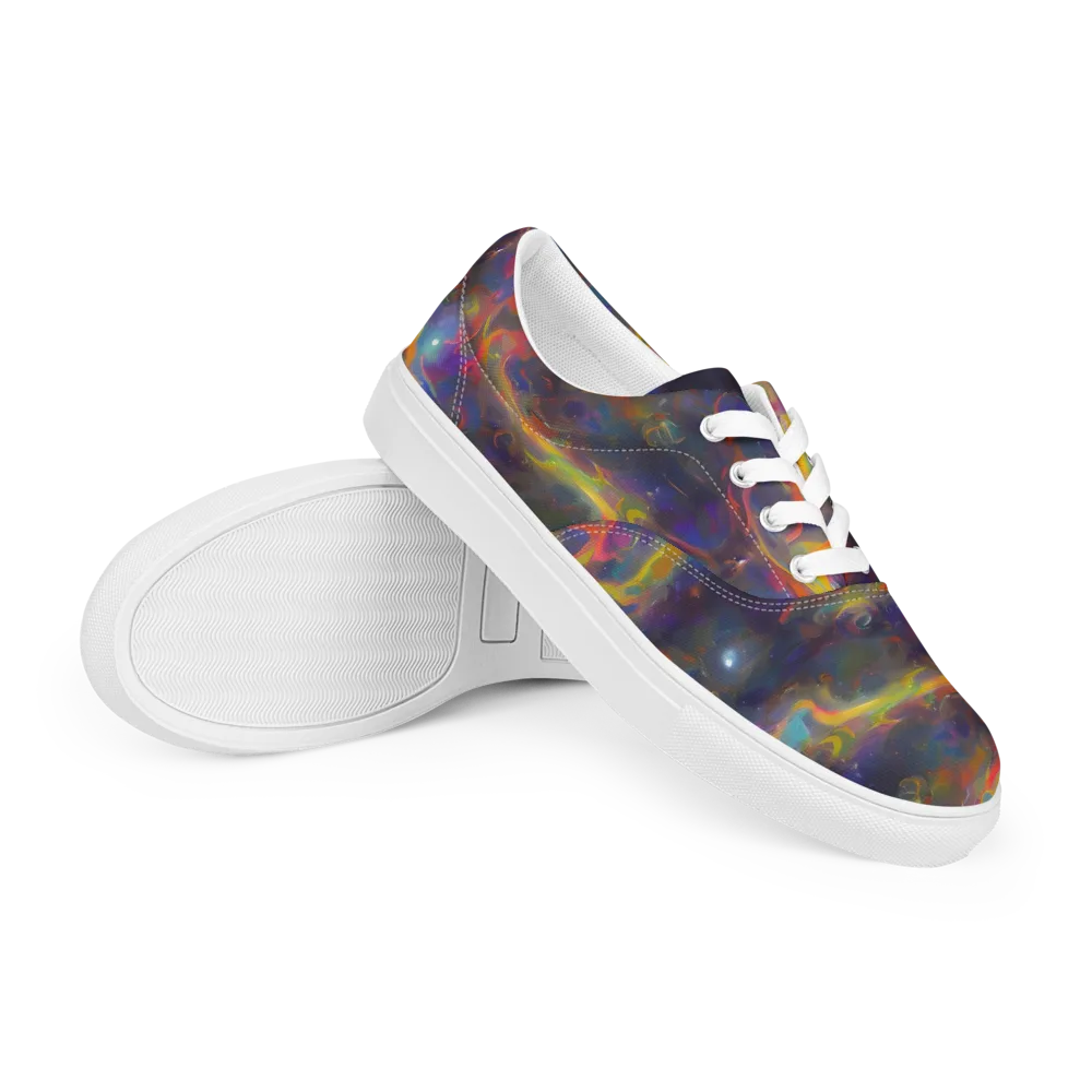 Beloeil Dreamscape on Men's Lace-Up Canvas Shoes — Right Front
