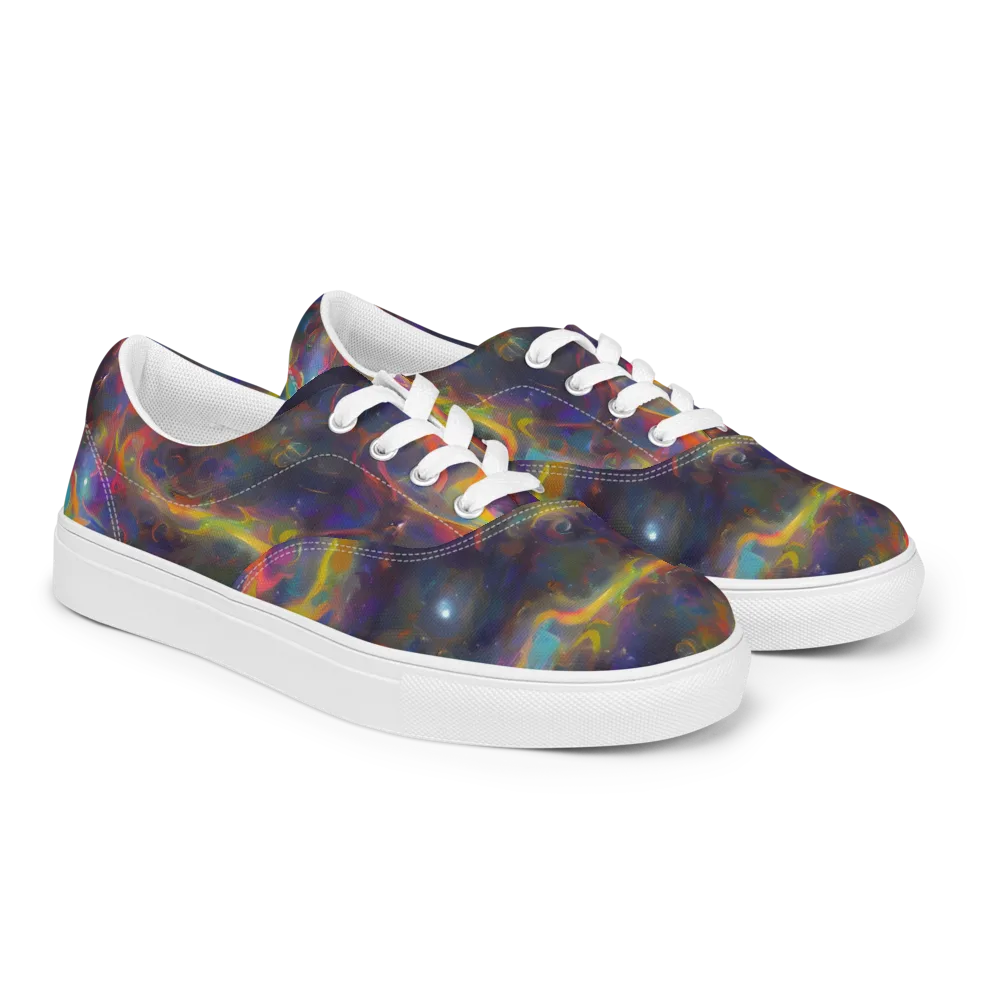 Beloeil Dreamscape on Men's Lace-Up Canvas Shoes — Right Front