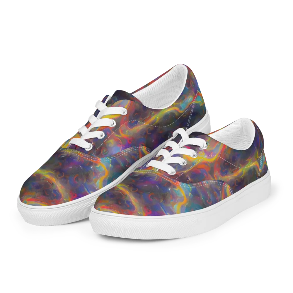 Beloeil Dreamscape on Men's Lace-Up Canvas Shoes — Left Front