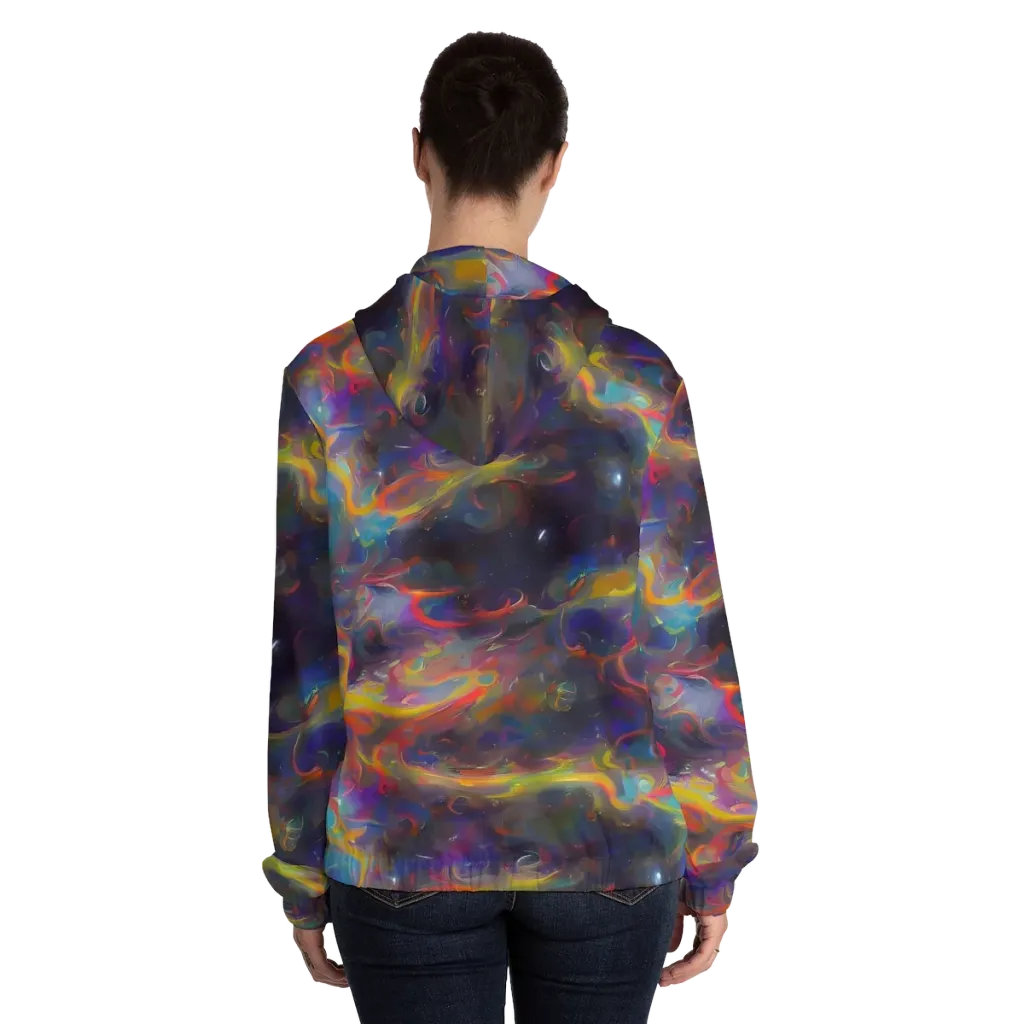 Beloeil Dreamscape on Women's Full-Zip Hoodie — Back On Person