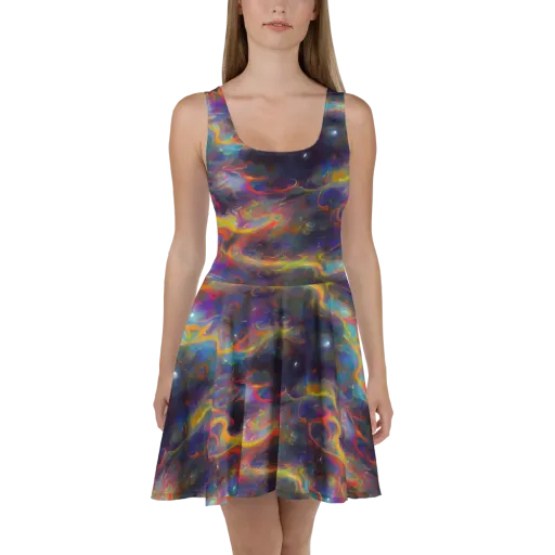 Beloeil Dreamscape on a Skater Dress