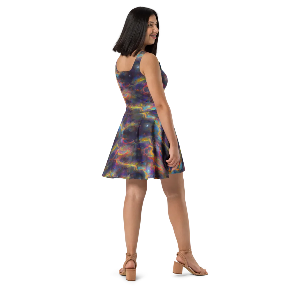 Beloeil Dreamscape on Skater Dress — Right