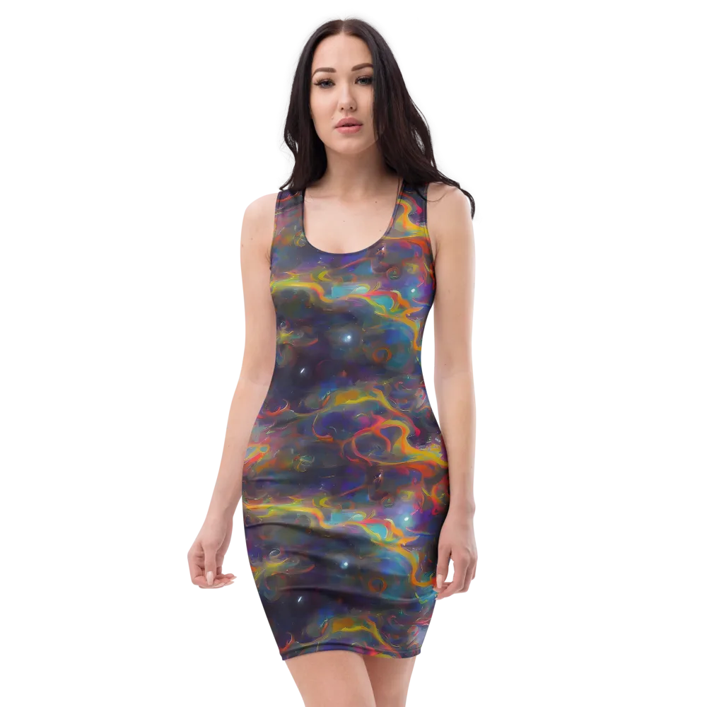 Beloeil Dreamscape on Bodycon Dress — Front