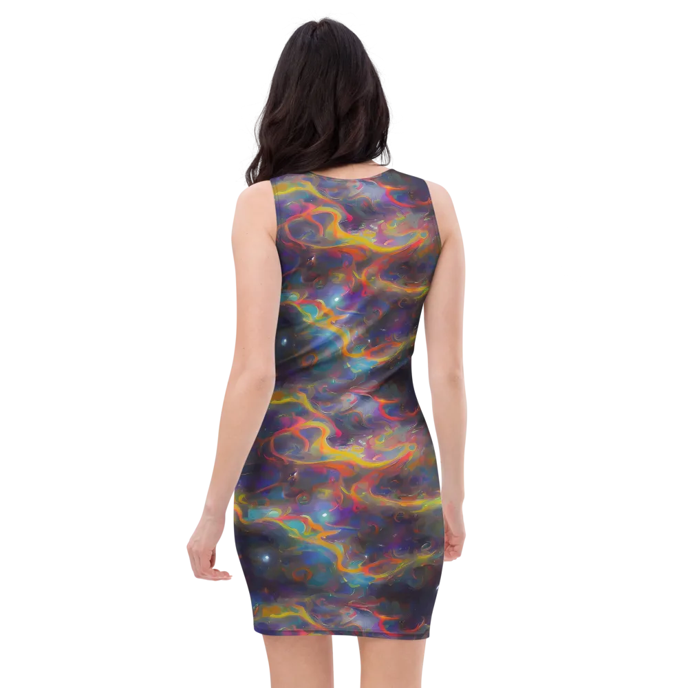 Beloeil Dreamscape on Bodycon Dress — Back