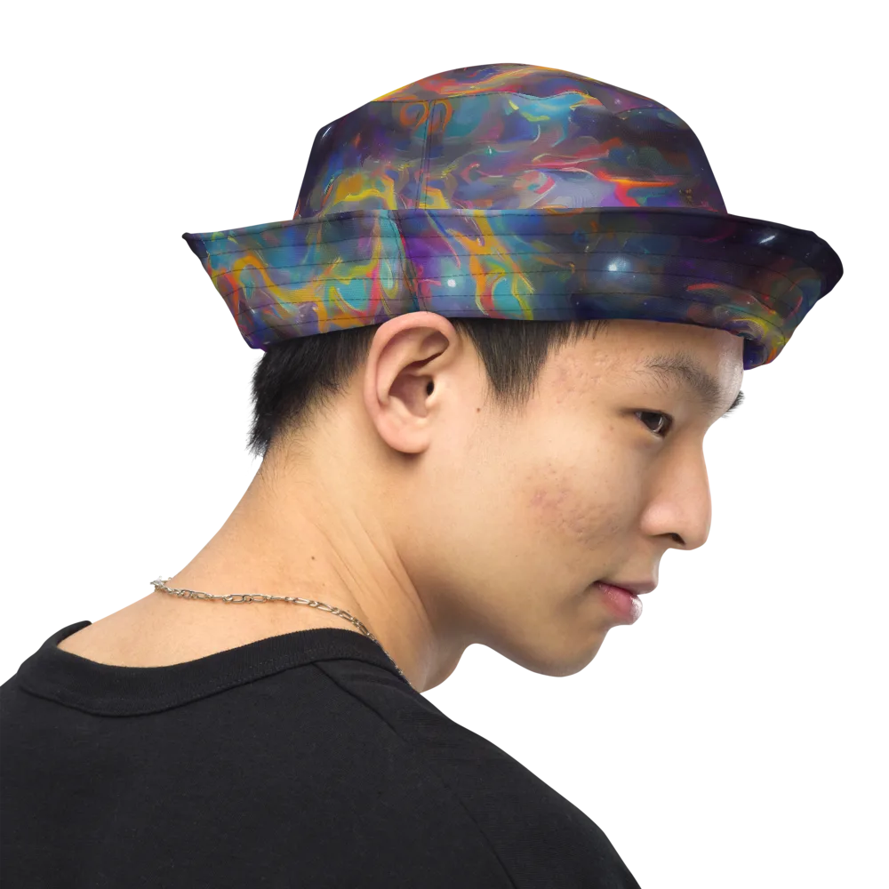 Beloeil Dreamscape on Reversible Bucket Hat — Right Outside