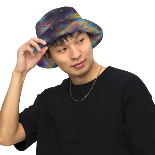 Beloeil Dreamscape on a Reversible Bucket Hat