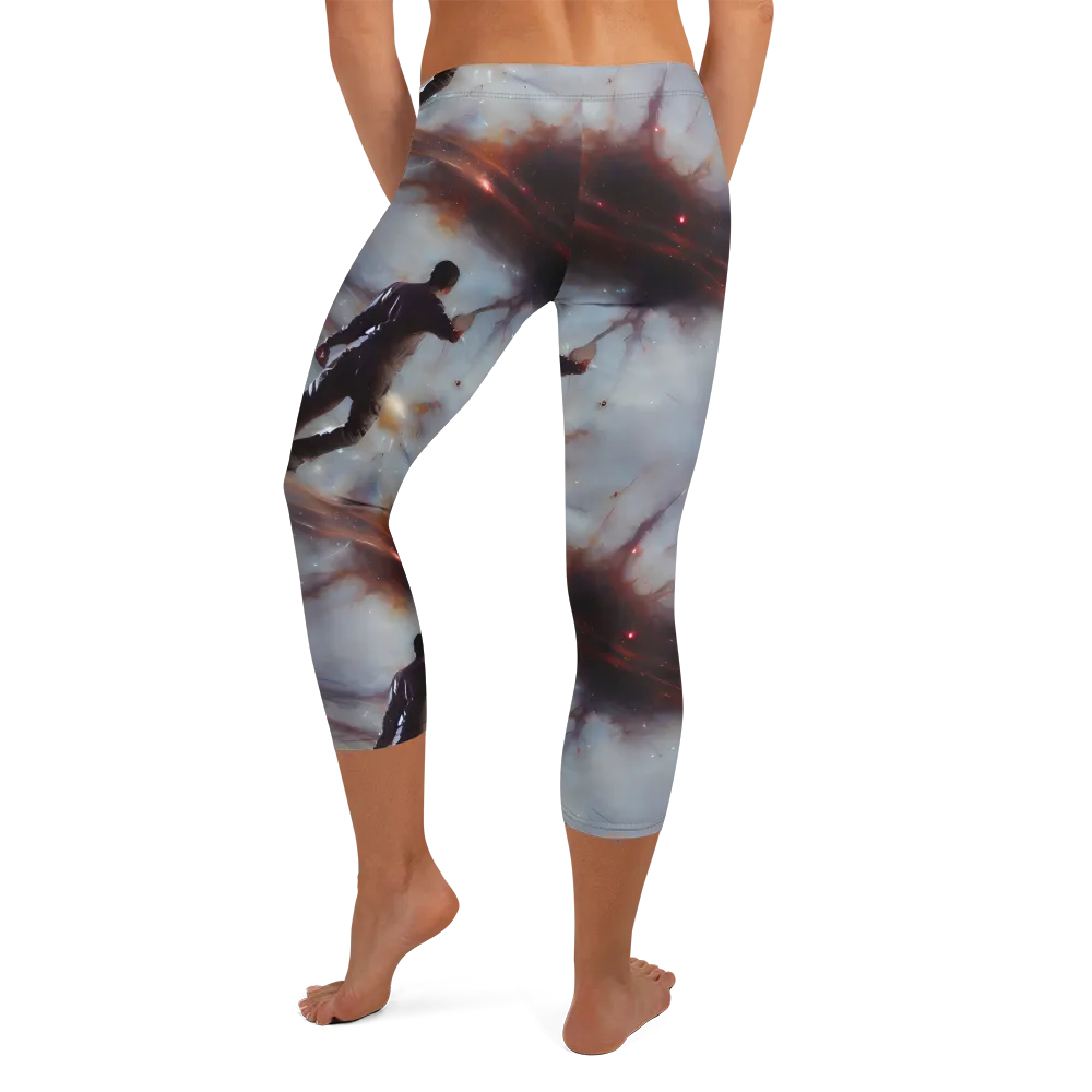 Impressionist Void on Capri Leggings — Back