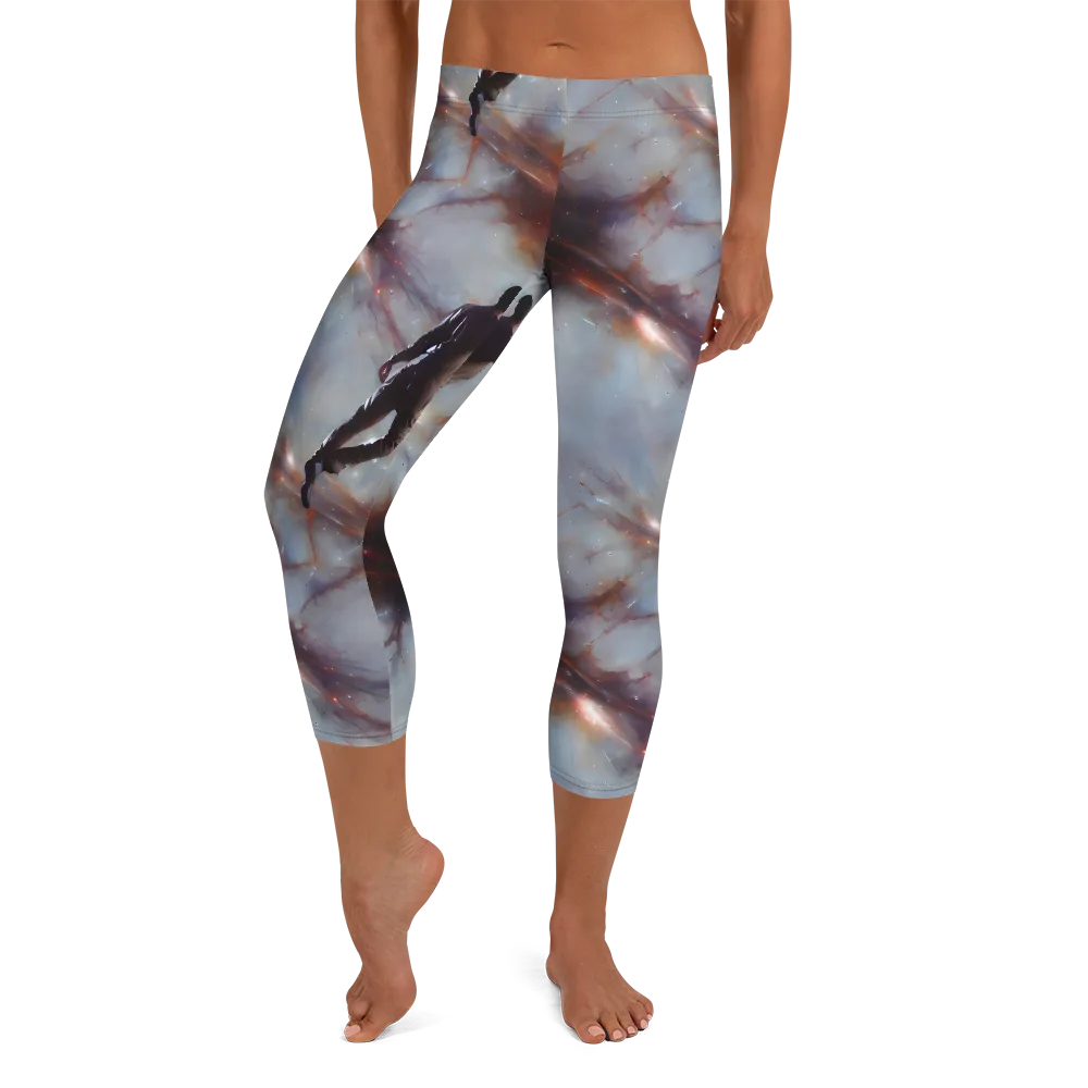 Impressionist Void on Capri Leggings — Front