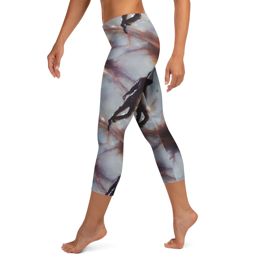 Impressionist Void on Capri Leggings — Left