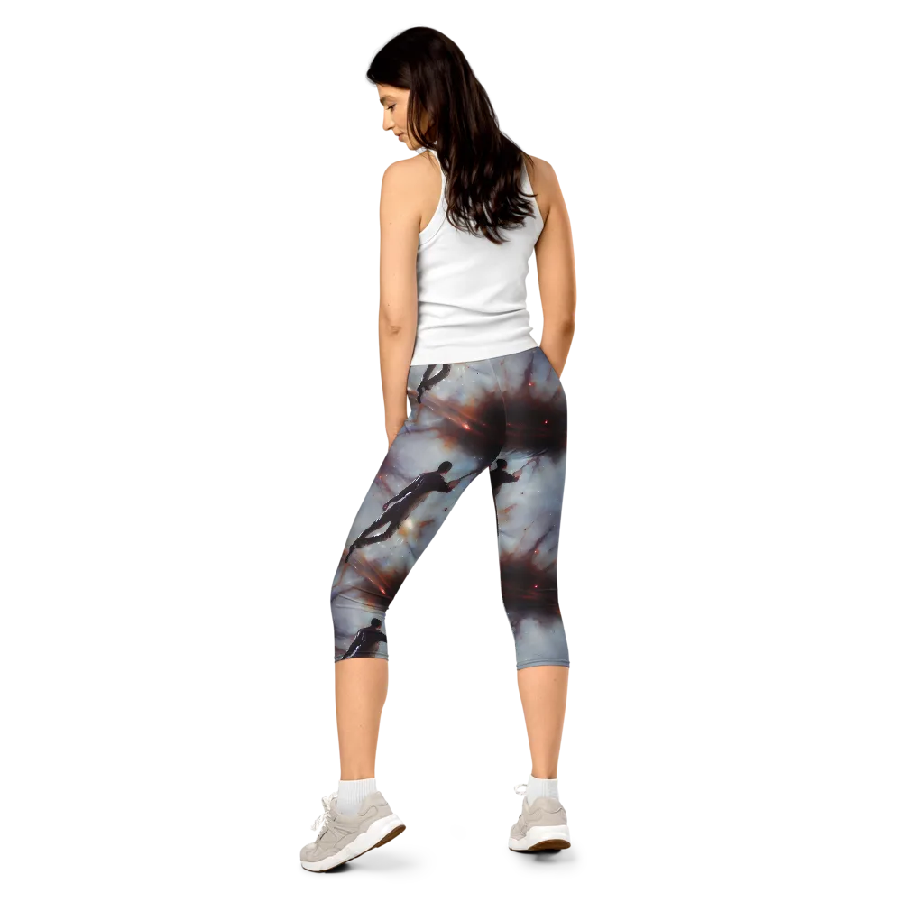 Impressionist Void on Capri Leggings — Back
