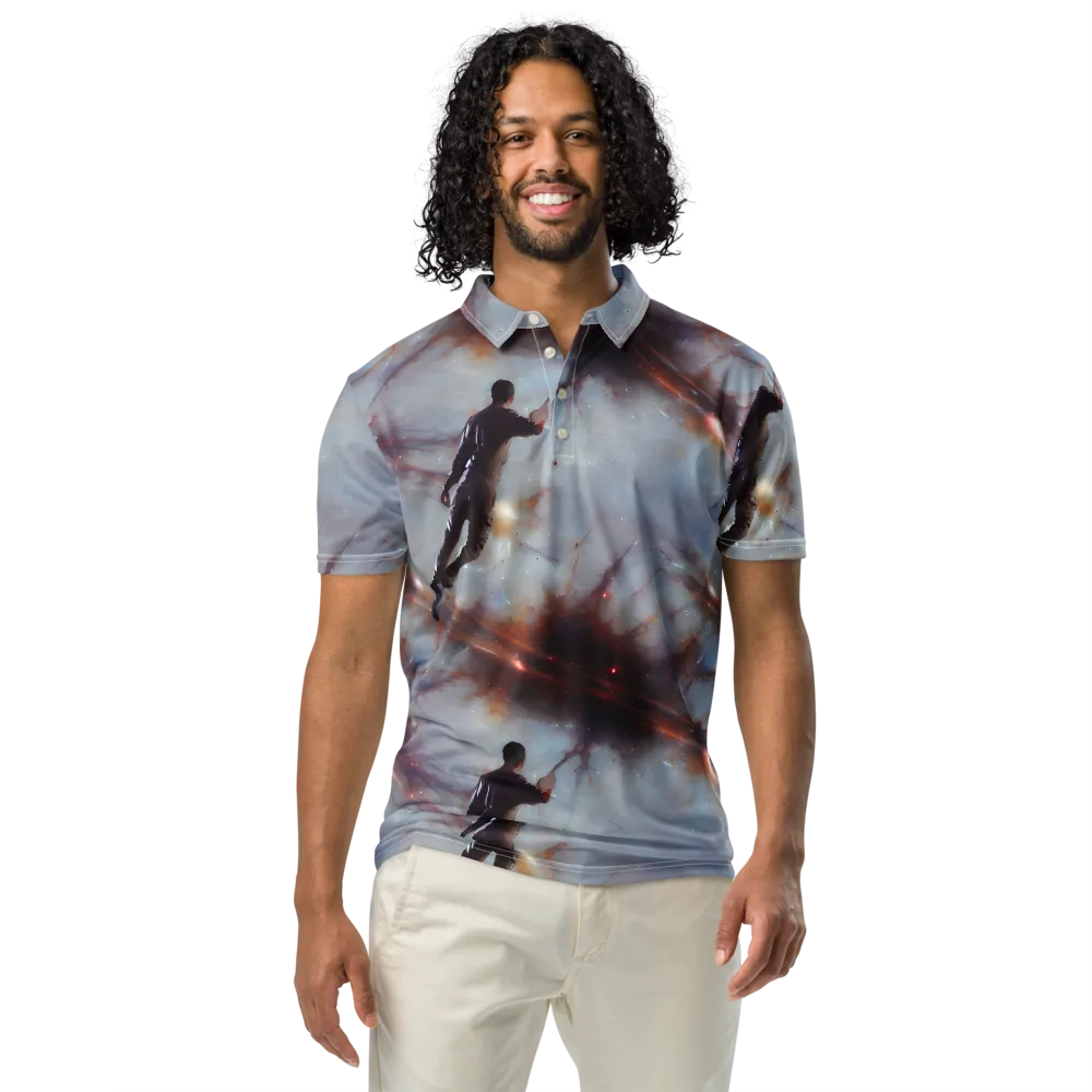 Impressionist Void on Men's Slim Fit Polo Shirt — Front