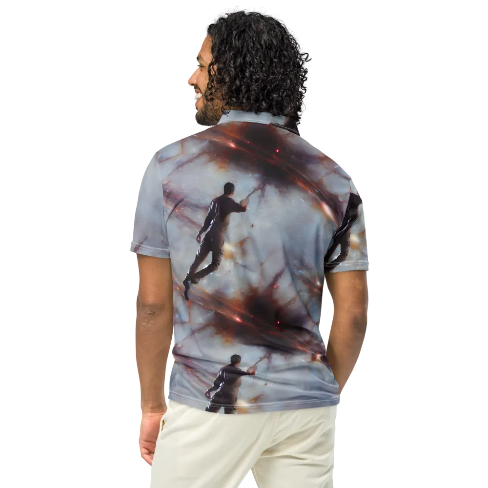 Impressionist Void on Men's Slim Fit Polo Shirt — Back