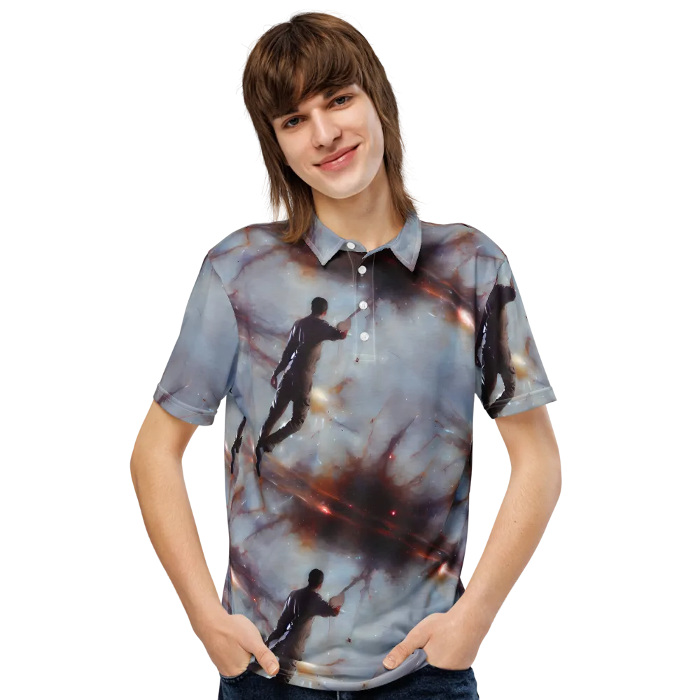 Impressionist Void on Men's Slim Fit Polo Shirt — Front