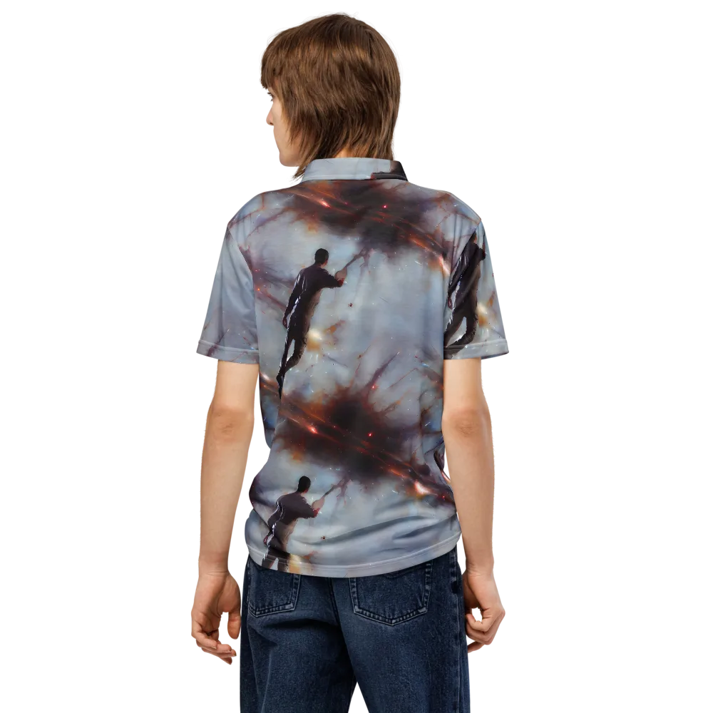 Impressionist Void on Men's Slim Fit Polo Shirt — Back