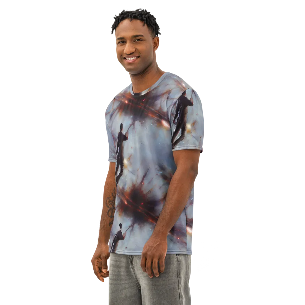 Impressionist Void on Men's Cotton Crew Neck T-Shirt — Left Front