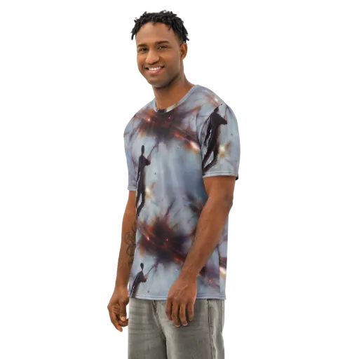 Impressionist Void on a Men's Cotton Crew Neck T-Shirt