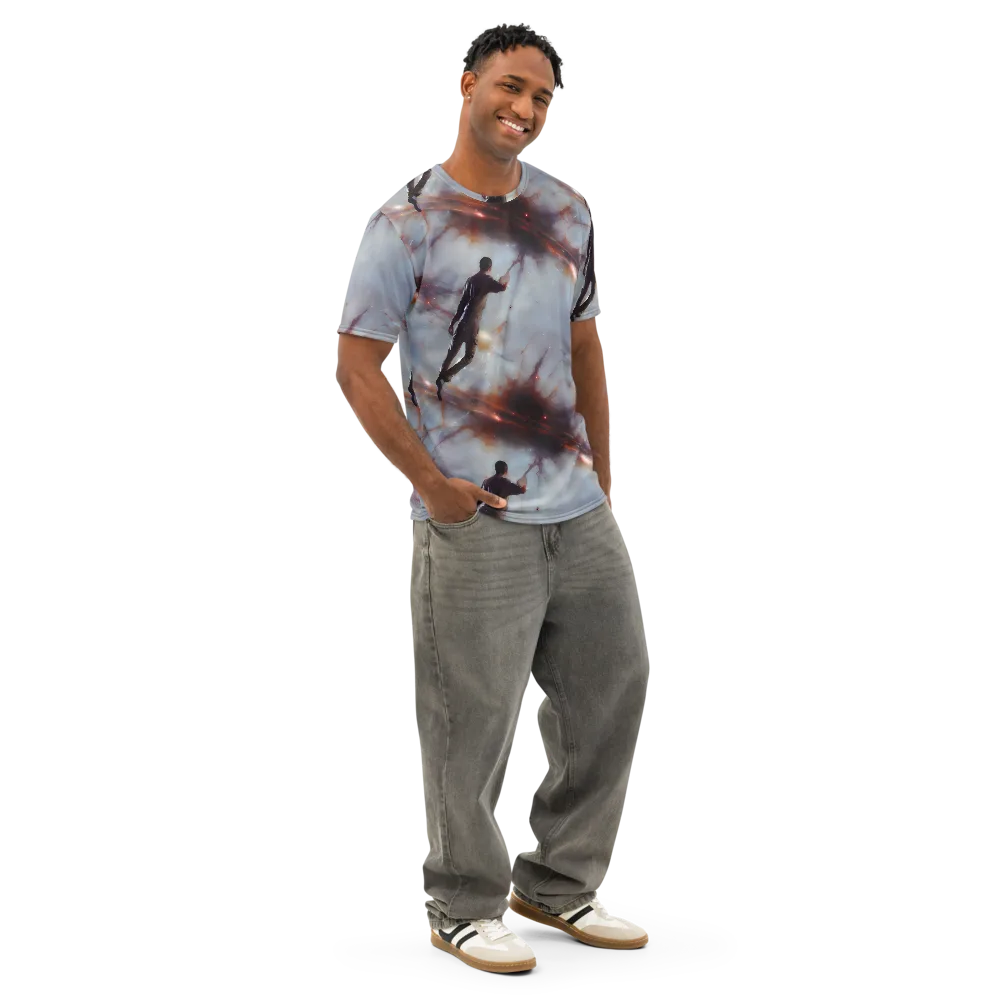 Impressionist Void on Men's Cotton Crew Neck T-Shirt — Right Front