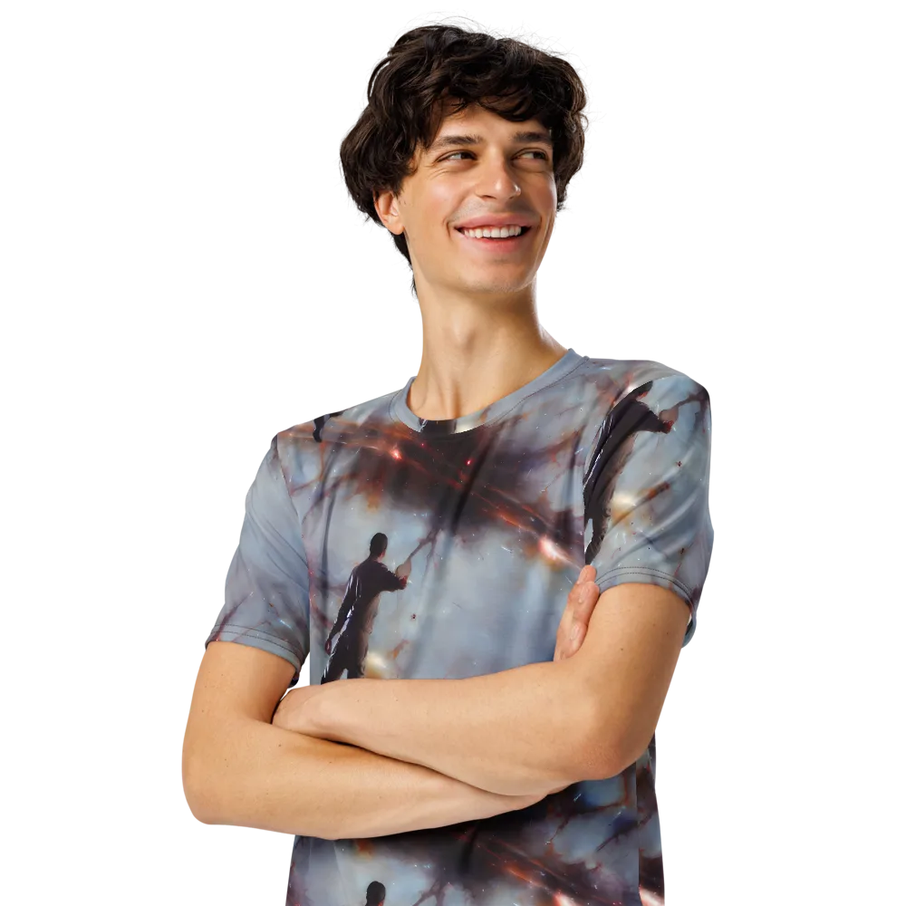 Impressionist Void on Men's Crew Neck T-Shirt — Left Front