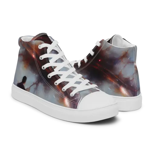 Impressionist Void on a Men's High Top Canvas Shoes