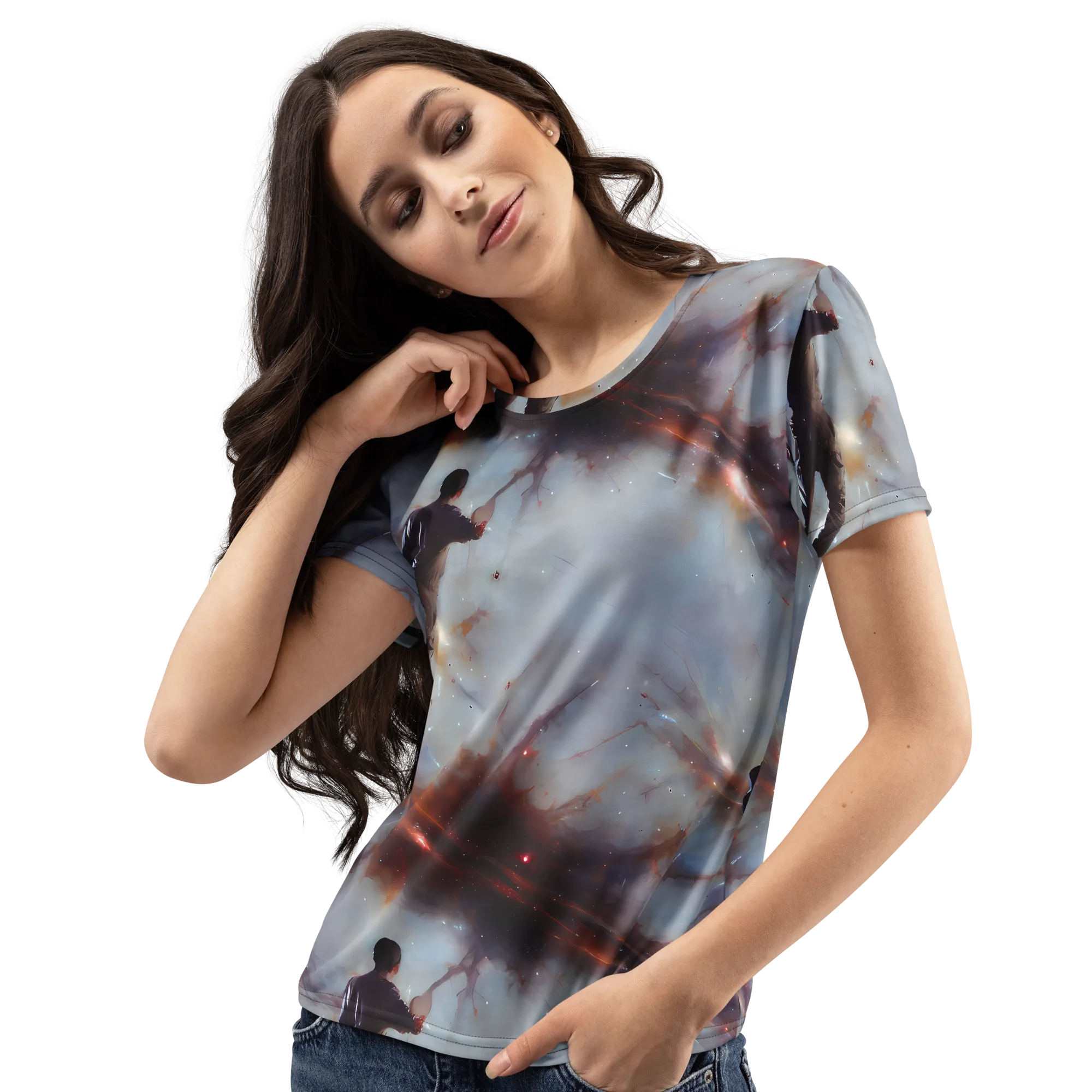 Impressionist Void on Women's Crew Neck T-Shirt — Left Front